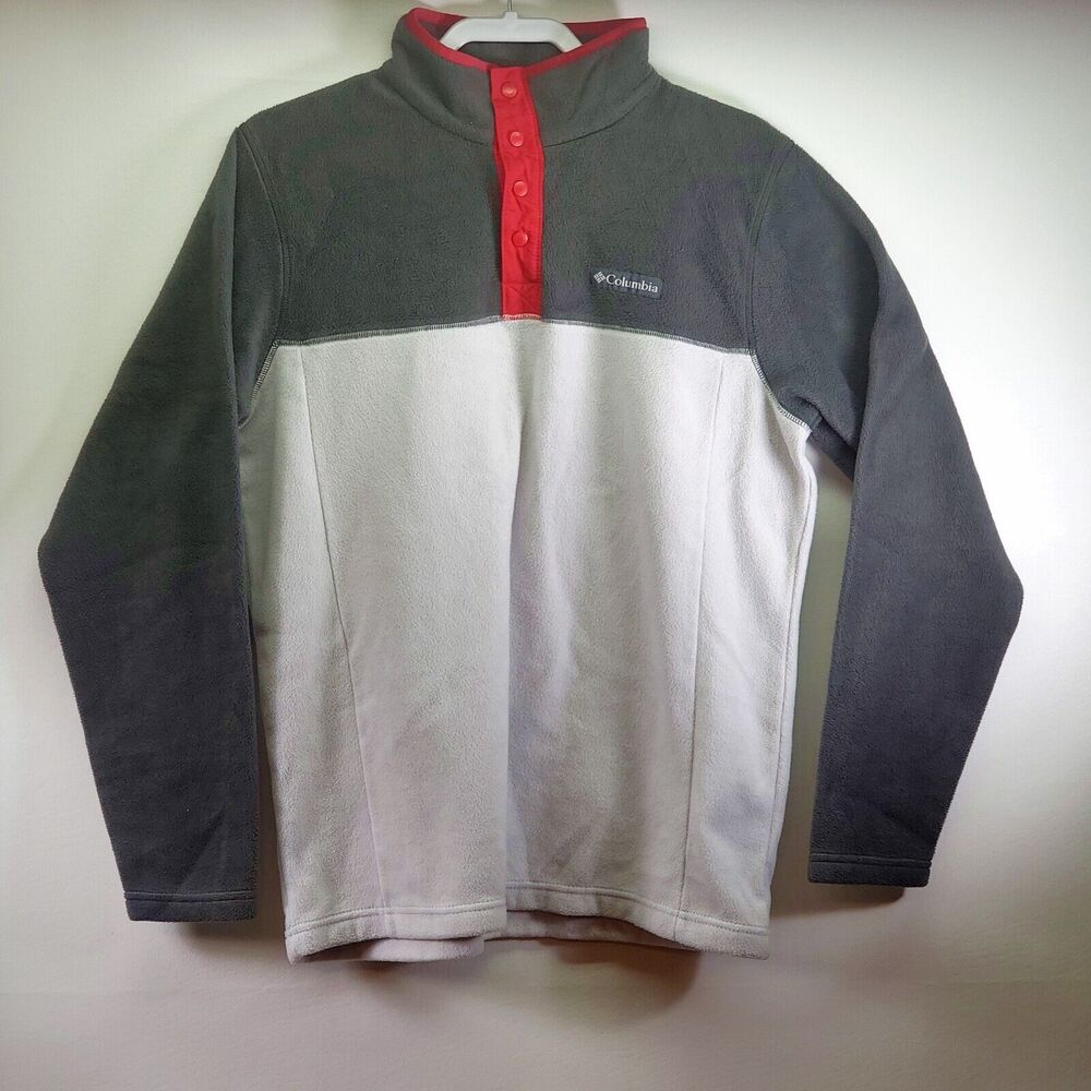 Columbia Men's Size M Gray Steens Mountain Half Snap‎ Fleece Pullover AM0251-010